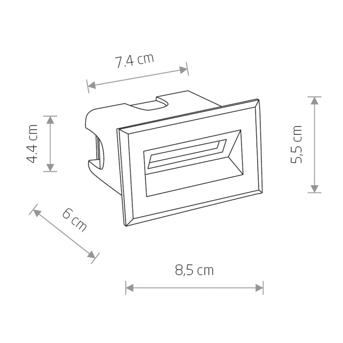 Встраиваемый светильник Nowodvorski Bay Led Black 8164