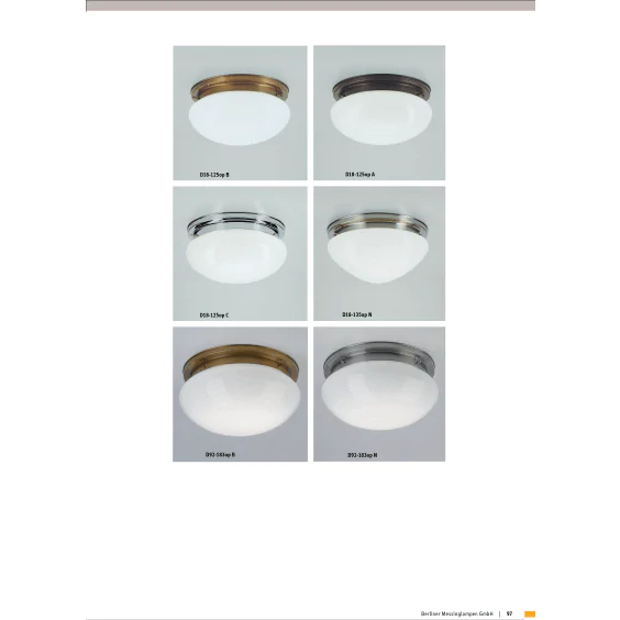 Настенно-потолочный светильник Berliner Messinglampen D92-183opB