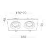 Светильник встраиваемый Черный GU10 2*50W IP65 L180xW90xH40 220V Без ламп ST255.428.02