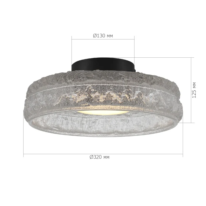 Светильник потолочный ST-Luce черный/прозрачный LED 1*15W 4000K SL6143.402.01