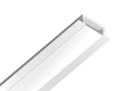 Алюминиевый профиль встраиваемый 21.5*6.8 для светодиодной ленты до 11мм Ambrella light GP1001WH