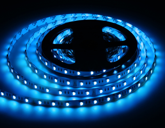 Светодиодная лента RGB с холодным белым светом GS4403 5050 60Led /10W m/ 24V IP20 RGBW+6500K 5m Ambrella light GS4403