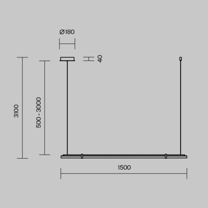 Линейный светильник Maytoni MOD340PL-L28BS3K