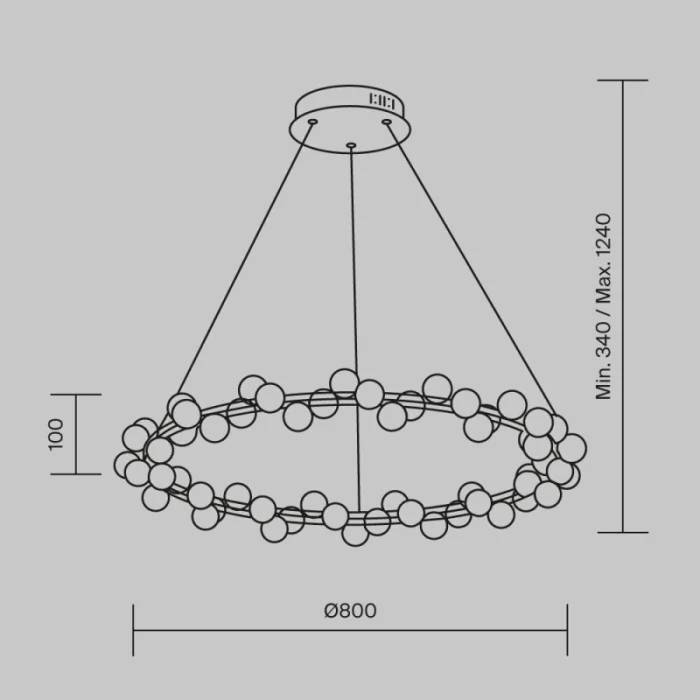 Подвесной светодиодный светильник Maytoni Tessara MOD081PL-L60G3K