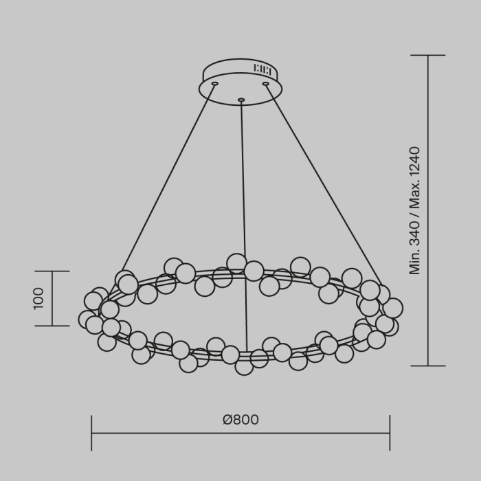 Подвесная люстра Maytoni Tessara MOD081PL-L60G3K