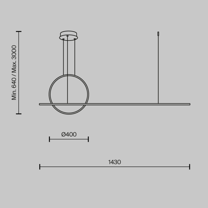Подвесной светильник Maytoni Halo MOD247PL-L49BK