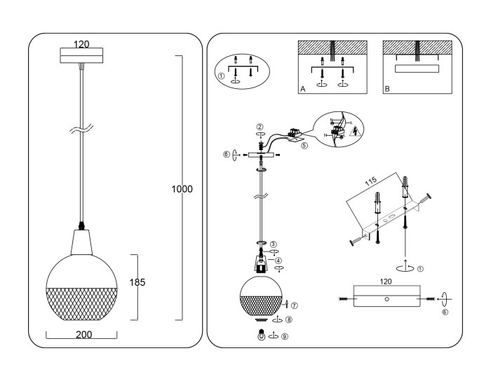 Светильник подвесной AMBRELLA light TR8504