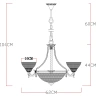 Люстра подвесная Arte Lamp FEDELTA A5861LM-3-3WG
