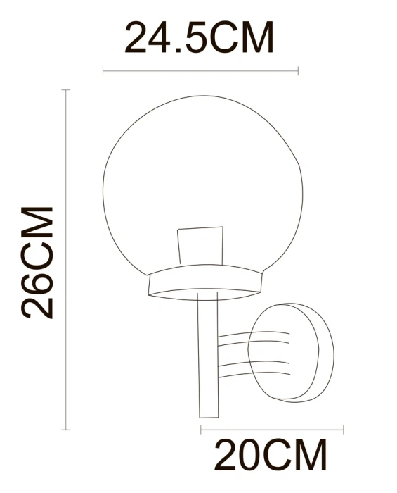 Уличный настенный светильник Arte Lamp GAZEBO A8365AL-1SS