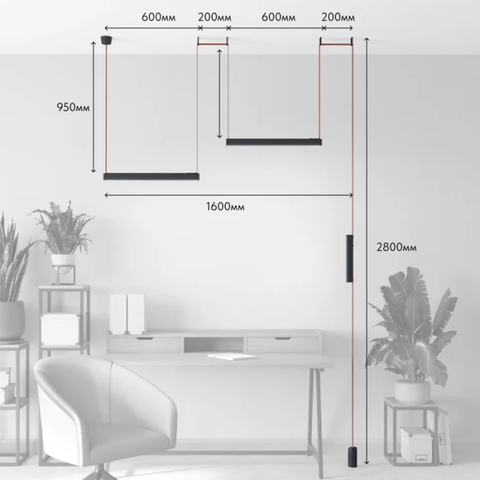 Трек-система Denkirs Belty SET DK55SET18-01-BR