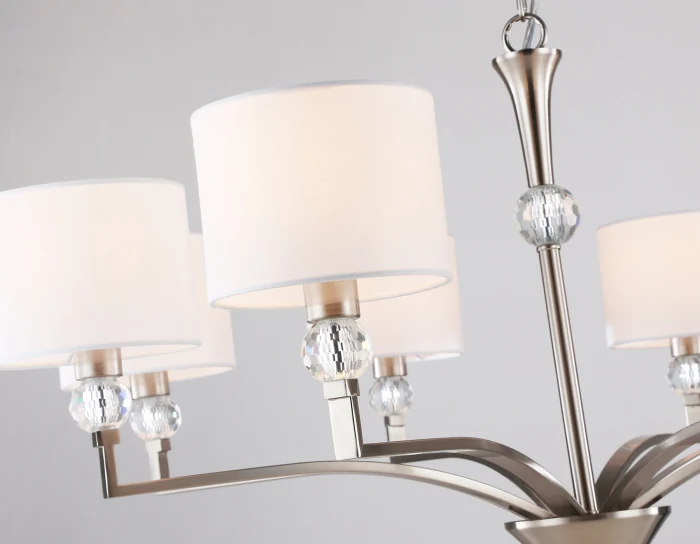 Подвесная люстра с абажурами и хрусталем Ambrella light LH71123