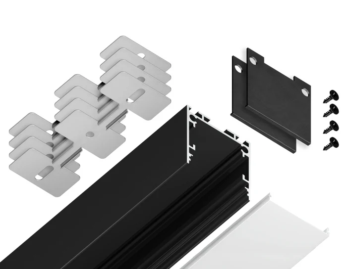 Алюминиевый профиль накладной/подвесной "Profile System" 25*25 для светодиодной ленты до 23мм Ambrella light GP2500BK