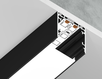 Алюминиевый профиль накладной/подвесной "Profile System" 25*25 для светодиодной ленты до 23мм Ambrella light GP2500BK