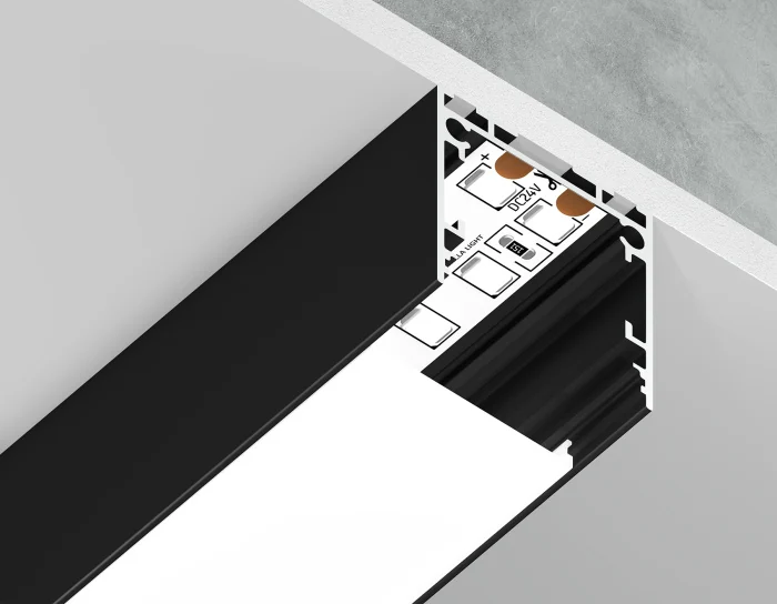 Алюминиевый профиль накладной/подвесной "Profile System" 25*25 для светодиодной ленты до 23мм Ambrella light GP2500BK