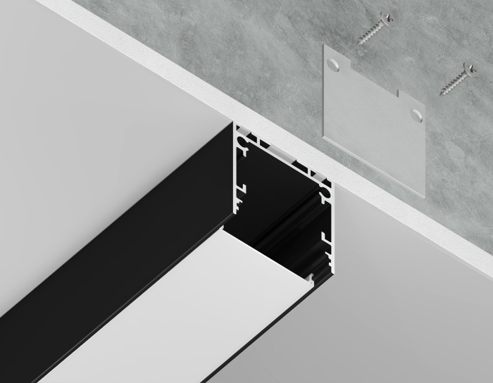 Алюминиевый профиль накладной/подвесной "Profile System" 25*25 для светодиодной ленты до 23мм Ambrella light GP2500BK