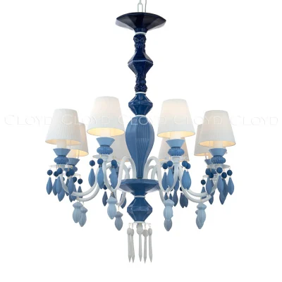 Люстра Cloyd LOTTIE-D C8 / Ø68 см- голубая керамика (арт.11455)