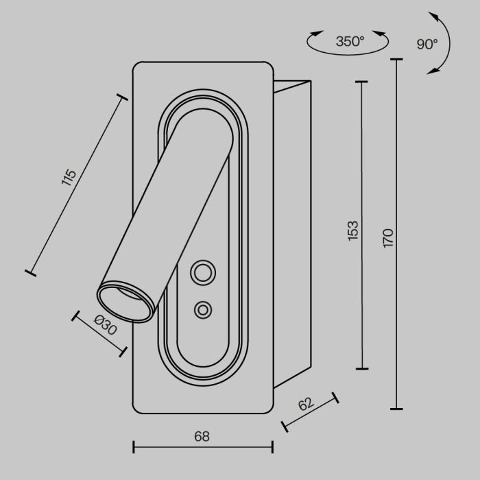 Спот Maytoni Axiom MOD495WL-L3B3K