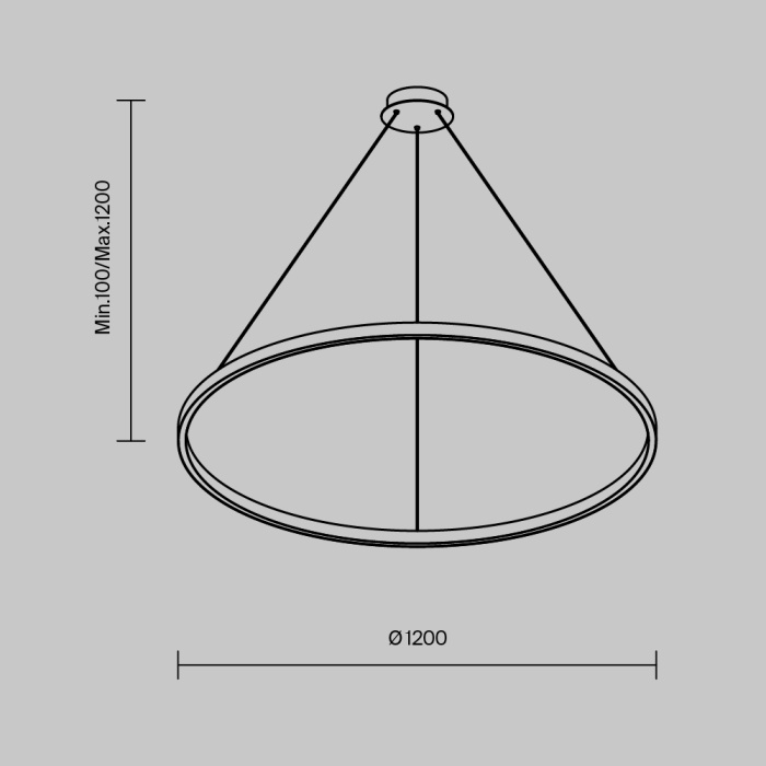 Подвесной светильник Maytoni Rim MOD058PL-L65BSK