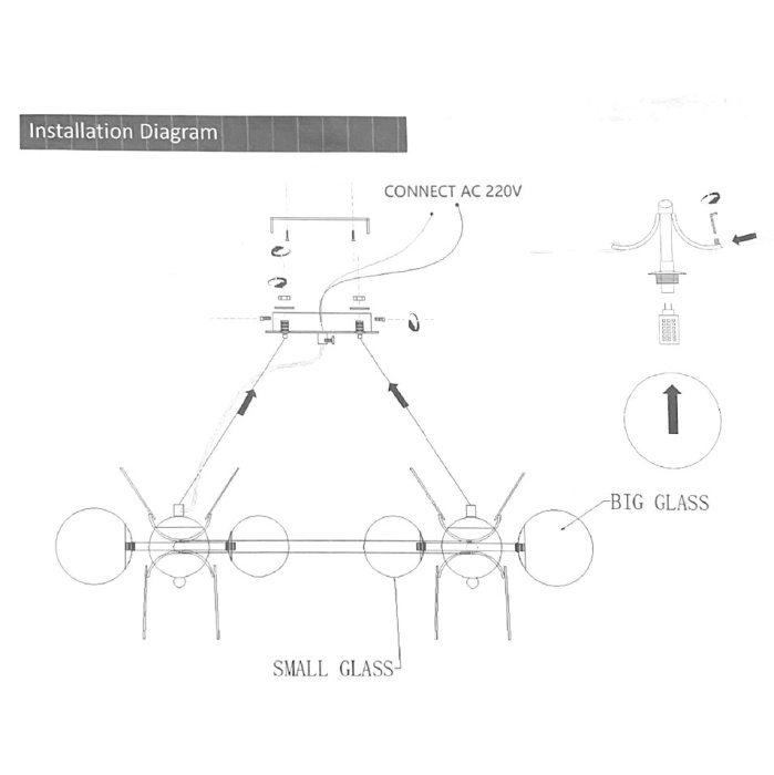 Кольцевая люстра MATISSE R D70 ImperiumLoft