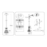 Светильник подвесной со стеклянным плафоном TRADITIONAL AMBRELLA LIGHT TR3406