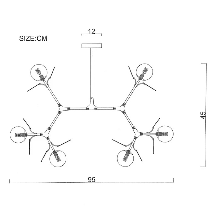Люстра на штанге MATISSE M L95 Multicolored ImperiumLoft