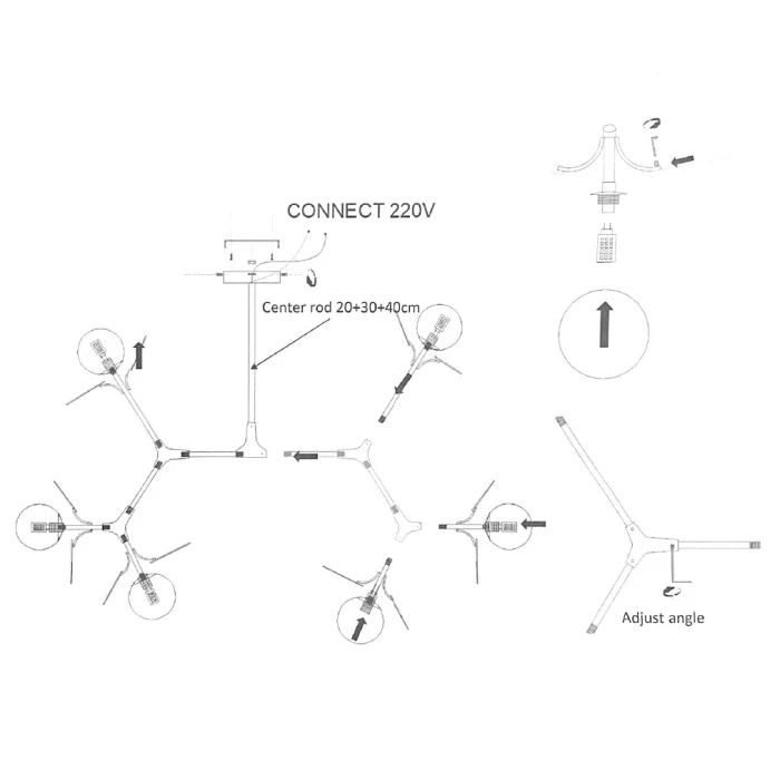 Люстра на штанге MATISSE M L95 Multicolored ImperiumLoft