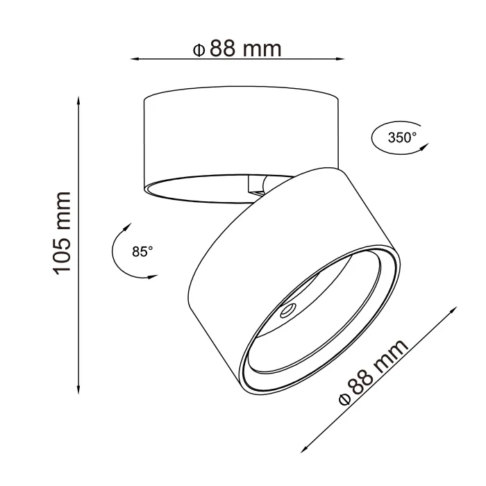 Спот поворотный ST651.532.14 ST LUCE