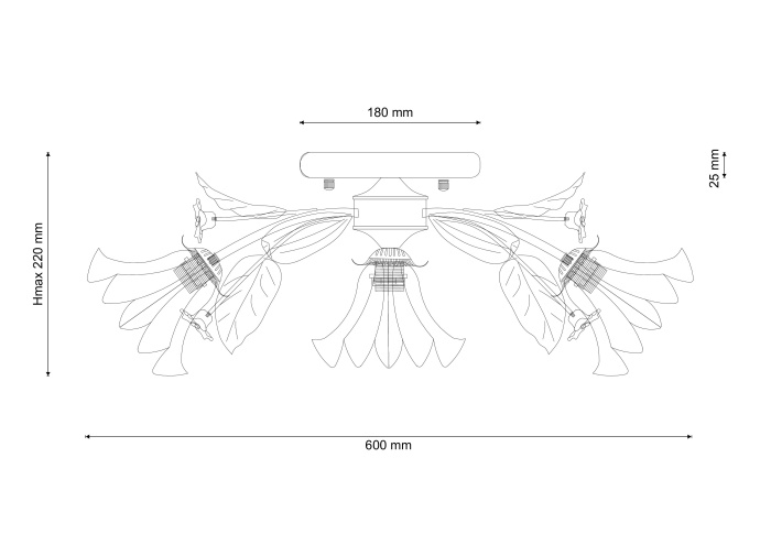 Люстра потолочная Lucia Tucci Fiori di rose 112.3.1