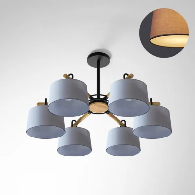 Потолочная люстра на штанге EVEN 6 Gray ImperiumLoft