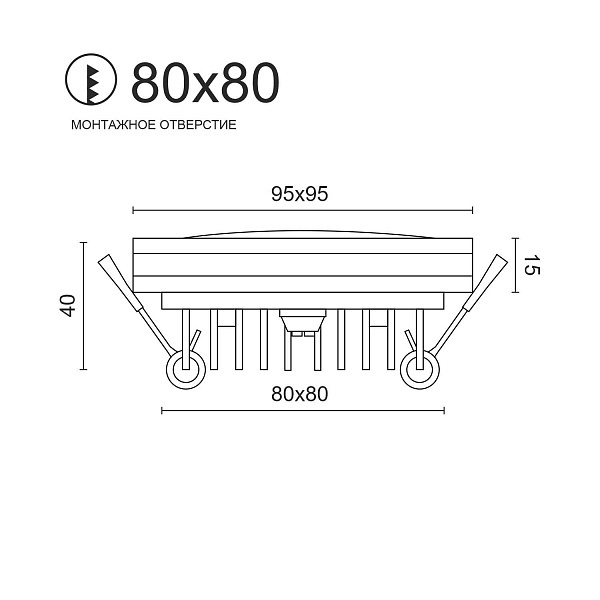 Встраиваемый светодиодный светильник Ledron LIP0906-10W-F3000K