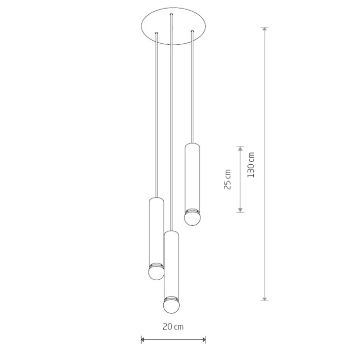 Подвесной светильник Nowodvorski Baton Brass/Black 7855