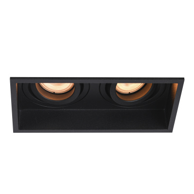 Светильник встраиваемый Черный GU10 2*50W IP20 L91,5xW17,2xH5,2 220V Без ламп ST261.418.02