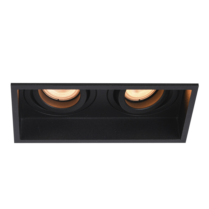 Светильник встраиваемый Черный GU10 2*50W IP20 L91,5xW17,2xH5,2 220V Без ламп ST261.418.02