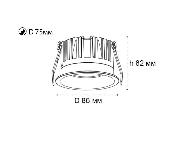 Встраиваемый светильник влагозащищенный Italline IT06-6038 white 4000K