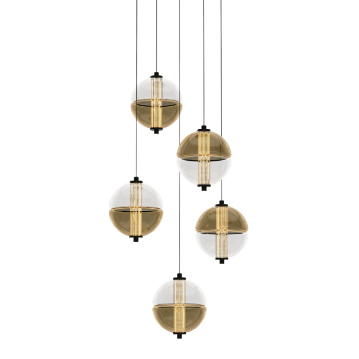 Подвесной светильник Delight Collection MD24022079 MD24022079-5A black/amber