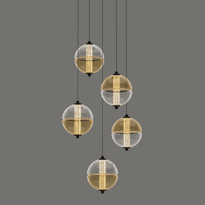 Подвесной светильник Delight Collection MD24022079 MD24022079-5A black/amber