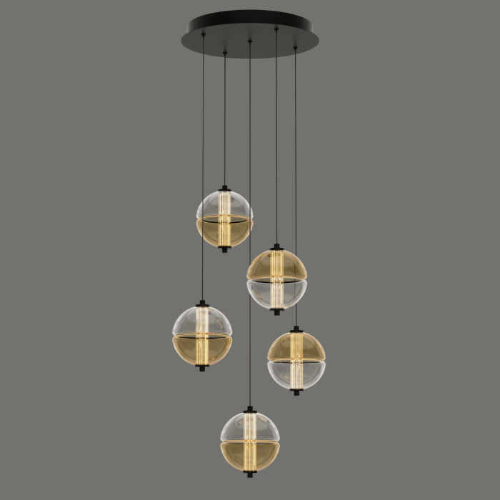 Подвесной светильник Delight Collection MD24022079 MD24022079-5A black/amber