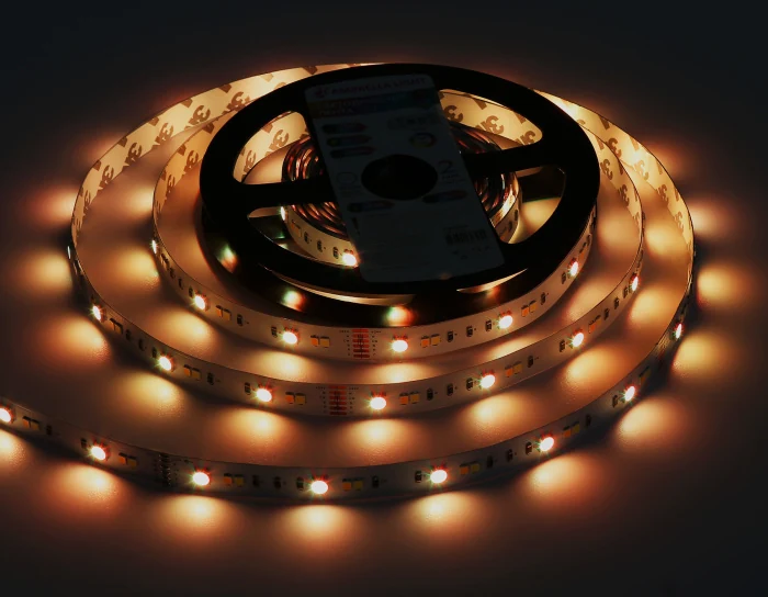 Светодиодная лента RGB с регулировкой температуры света GS4501 5050+2835 90Led / 13W m/ 24V IP20 RGB Ambrella light GS4501