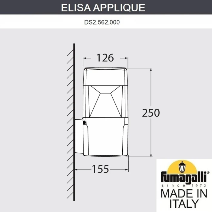 Светильник уличный настенный FUMAGALLI ELISA APPLIQUE DS2.562.000.AXD1L