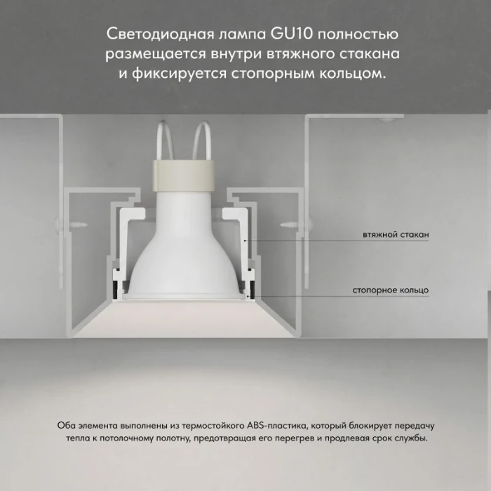 Встраиваемый светильник Denkirs INVIZ DK2080-WH