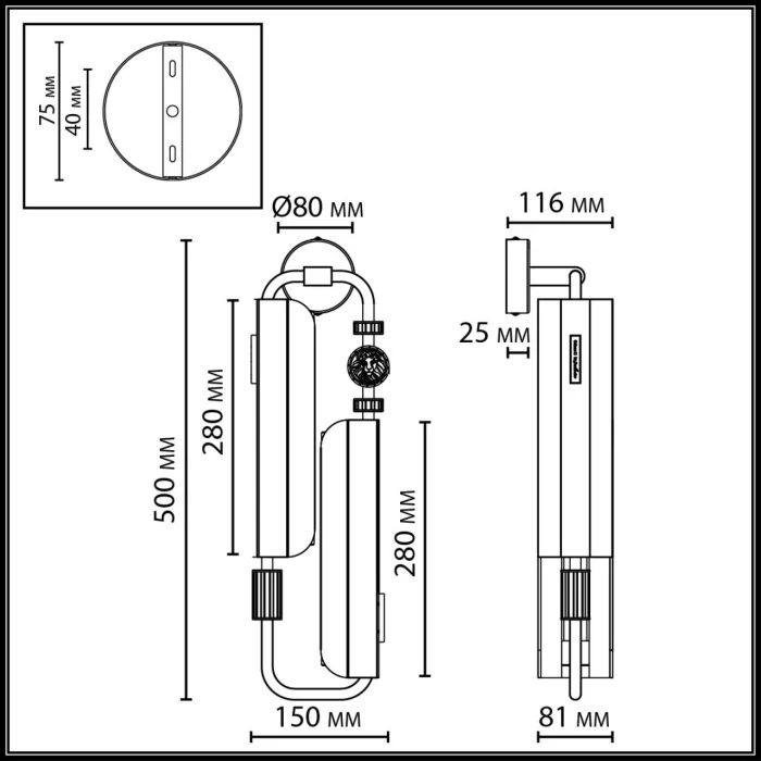 Бра ODEON LIGHT MODERN 5467/10WL