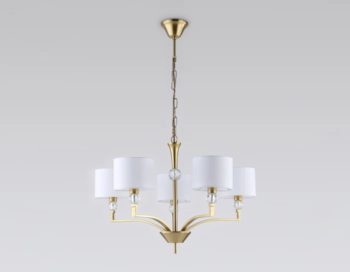 Подвесная люстра с абажурами и хрусталем Ambrella light LH71131