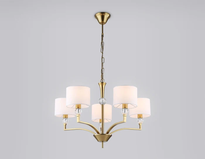 Подвесная люстра с абажурами и хрусталем Ambrella light LH71131