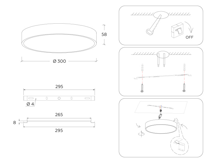 Потолочный светодиодный светильник Ambrella light FV5524