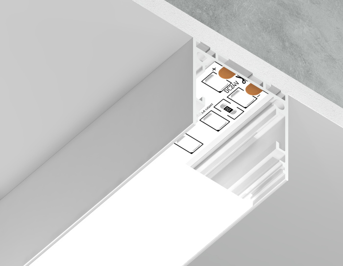 Алюминиевый профиль накладной/подвесной "Profile System" 25*25 для светодиодной ленты до 23мм Ambrella light GP2500WH