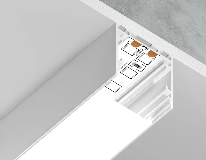 Алюминиевый профиль накладной/подвесной "Profile System" 25*25 для светодиодной ленты до 23мм Ambrella light GP2500WH