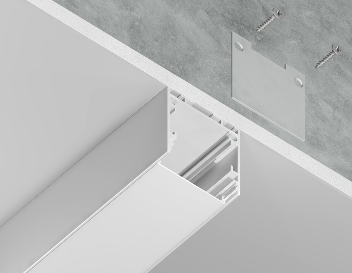 Алюминиевый профиль накладной/подвесной "Profile System" 25*25 для светодиодной ленты до 23мм Ambrella light GP2500WH