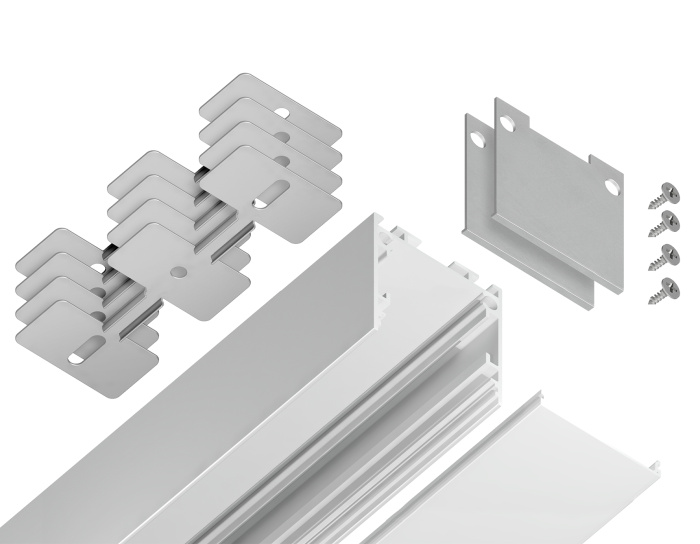 Алюминиевый профиль накладной/подвесной "Profile System" 25*25 для светодиодной ленты до 23мм Ambrella light GP2500WH