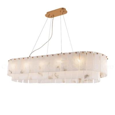 Люстра Cloyd HERCULANUM-A C10 / L100 см - алебастр - латунь (арт.11158)