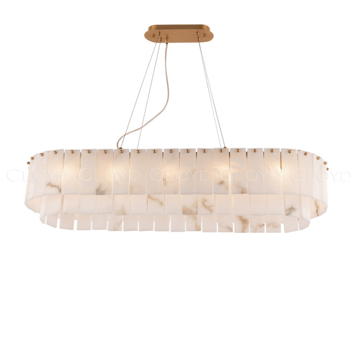 Люстра Cloyd HERCULANUM-A C10 / L100 см - алебастр - латунь (арт.11158)